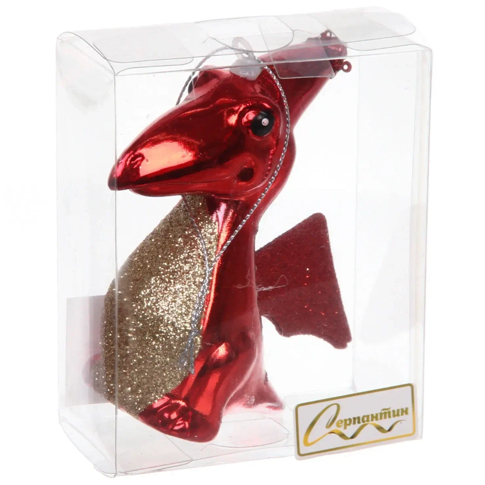 Елочная игрушка «Зимний дракоша» 14,2*4,5*11 см