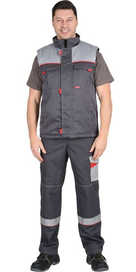 Жилет утепленный "Сириус-Фаворит" (т.серый/с.серый)