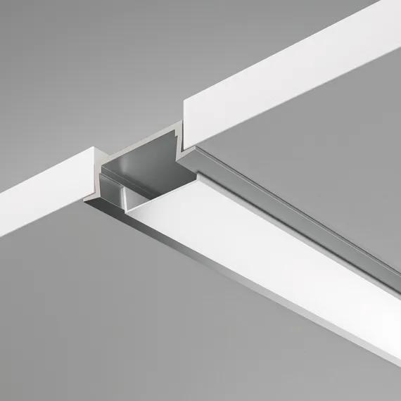 Алюминиевый профиль встраиваемый с фланцем 22x6 (Серебро, 2 м), ALM004S-2M Led Strip alm004s-2m