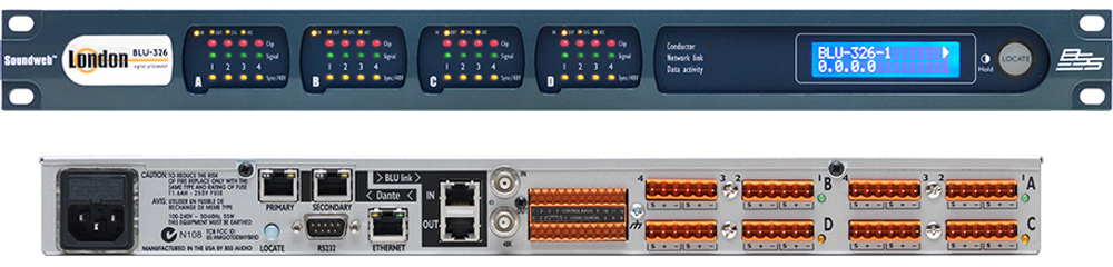аудио-матрица без процессора, шасси. BLU-link, Dante