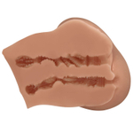 Карамельный мастурбатор-полуторс Luna с вибрацией (Цвет: карамель (темно-бежевый))