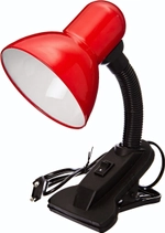 Светильник General, 60Вт, Е27, на прищепке красный (в пакете)