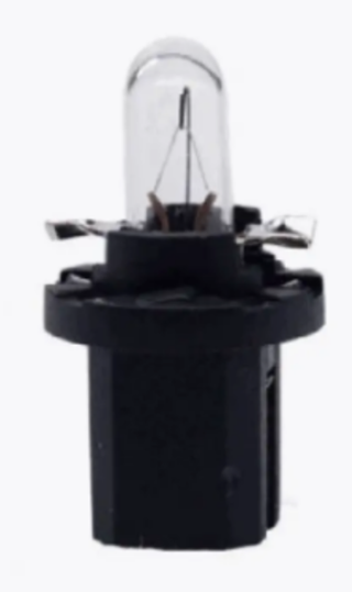 Автолампа  W 12-W 1,2W (R1,2 W) (BAX8.3d) black РarusAuto с патроном #10503