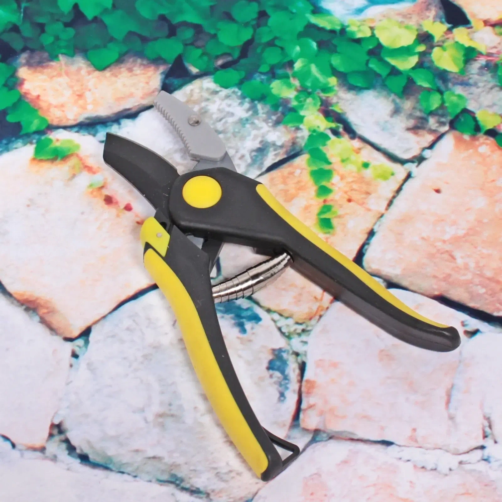 Секатор контактный 8» (20см) «Макси» пластиковые прорезиненные ручки HL-7025D ДоброСад