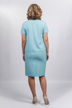 Юбка прямая 1328Ла, бирюза #259Ба011328Ла