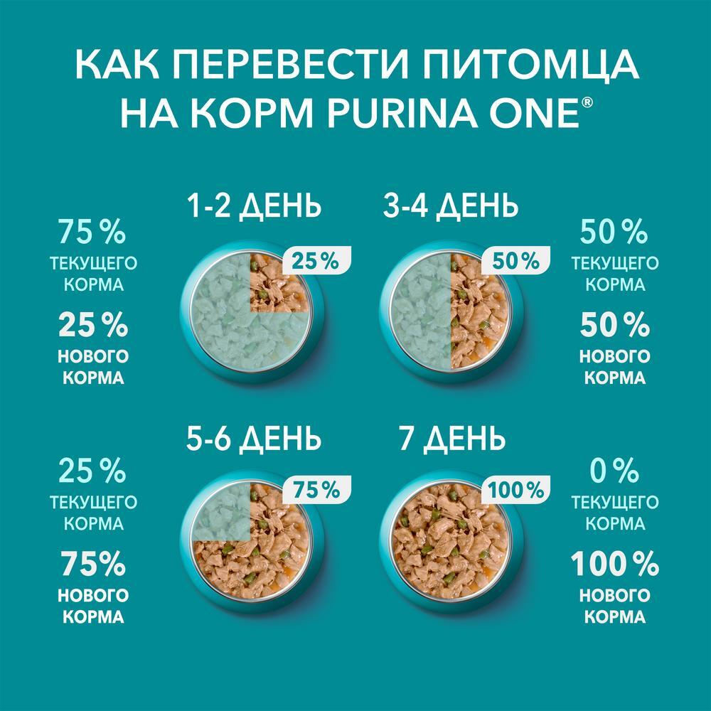 Говядина с морковью, 75г влажный корм для взрослых кошек Purina ONE