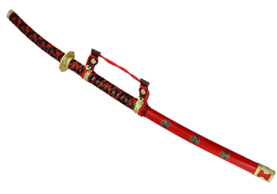 Меч самурайский тачи, красные ножны