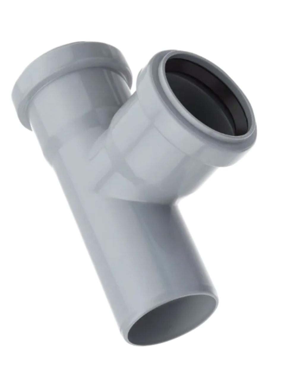 Тройник  ВК ПП 50/50х87, короб, серый,РТП (75/1)