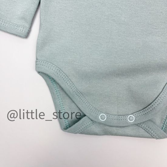 Боди хлопковое "Облака" серо-голубое