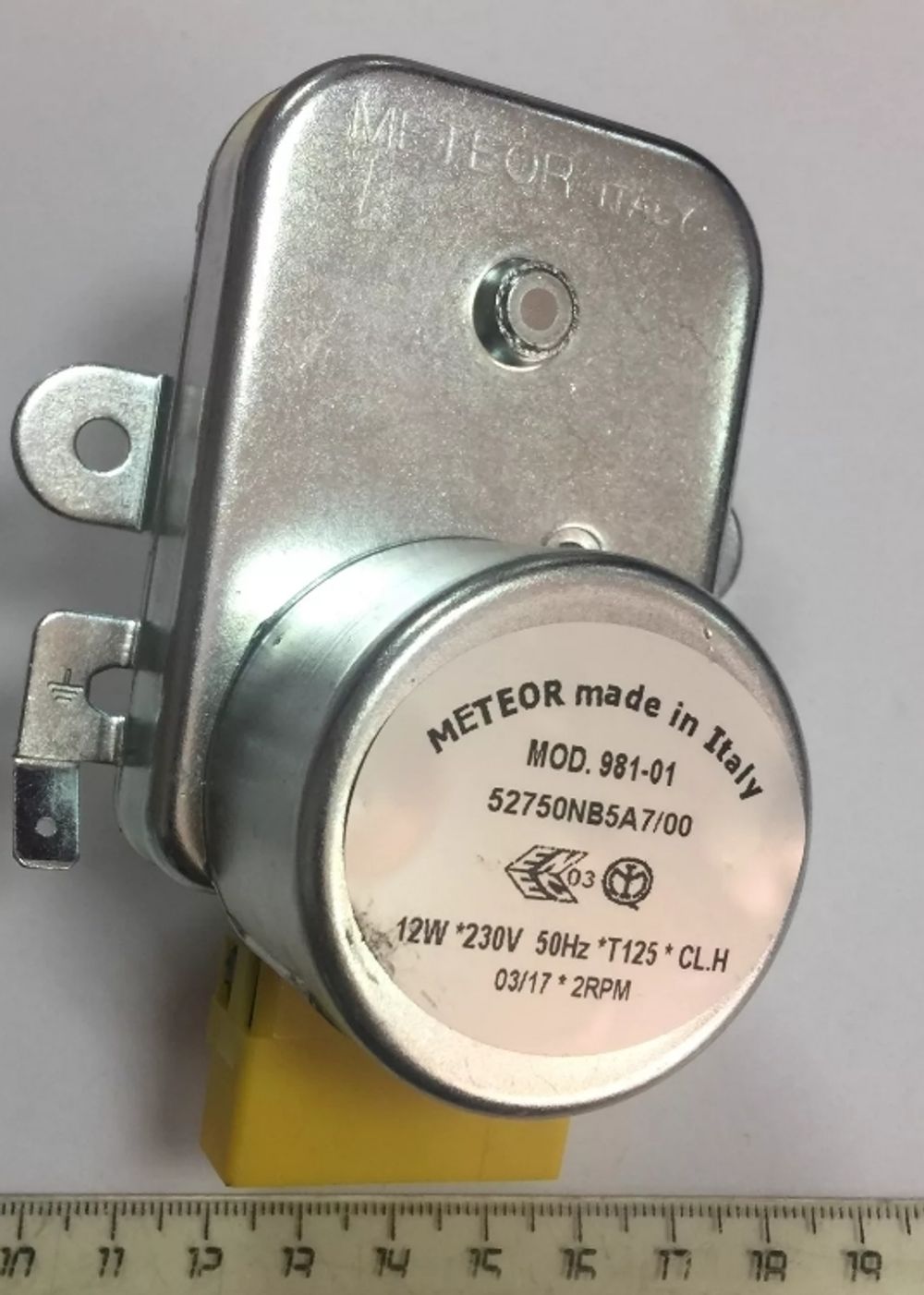 Двигатель (мотор) для гриля Атеси (Atesy) MOTORIDUTTORE mod981 (2об/мин), сплошной вал 52750NB5A7/00