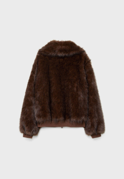 STRADIVARIUS Шуба из искусственного меха, коричневый