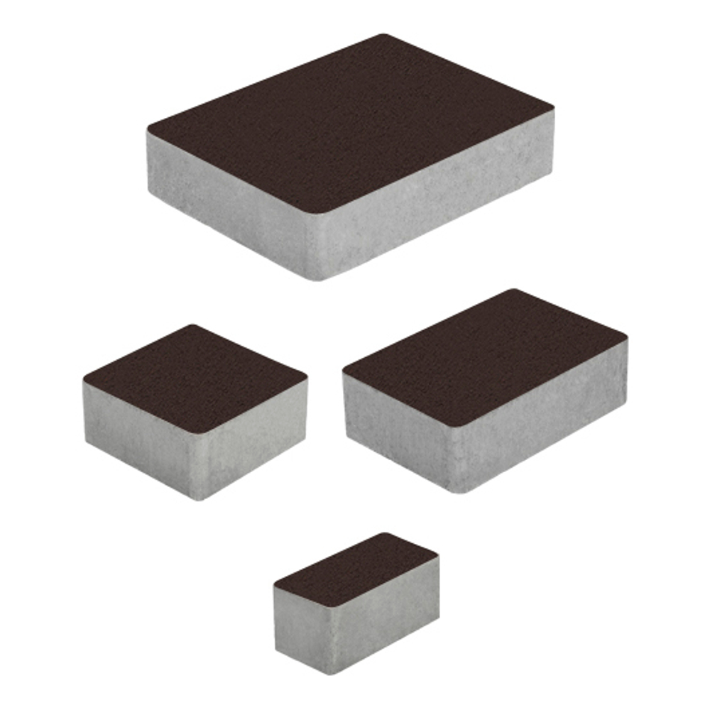 Тротуарная плитка МЮНХЕН - Стандарт Коричневый, комплект из 4 видов плит