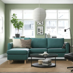 3-местный диван с оттоманкой - IKEA PÄRUP/PARUP/ПЭРУП ИКЕА, бирюзовый