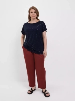 Блузка с пайетками короткий рукав