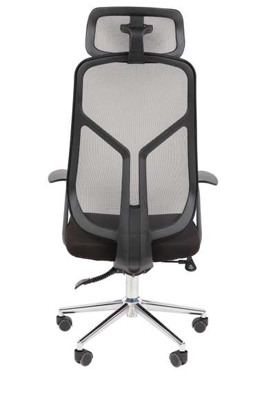 Офисное кресло Chairman CH588 с подголовником черный пластик, черный