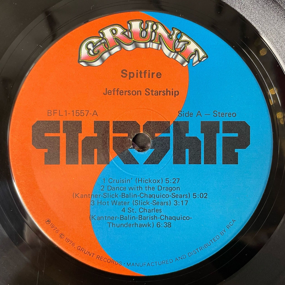 Винтажная виниловая пластинка LP Jefferson Starship Spitfire (USA 1976)