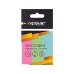 Закладки клейкие inФОРМАТ 15х50 мм 50 штх3 цв. пастель бумажн.