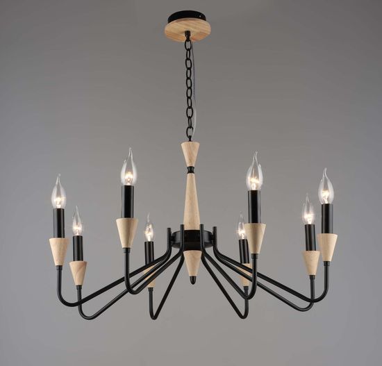 7050/8 BK+WOOD (1) Люстра RL