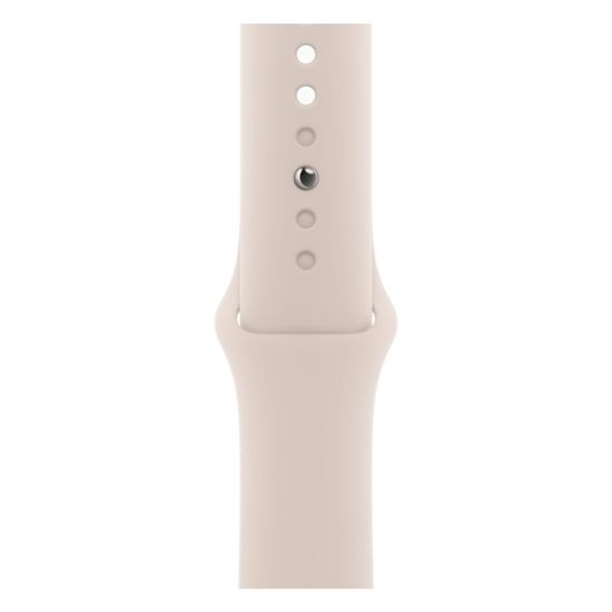 Apple Watch Series 9, 45 мм, корпус из алюминия цвета «сияющая звезда», спортивный ремешок цвета «сияющая звезда», размер S/M