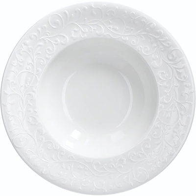 Тарелка глубокая «Жасмин»;фарфор;350мл;D=25,H=5см;белый (Цвет: белый)