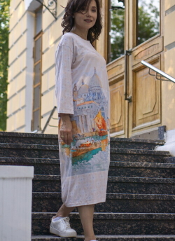 Платье "Венеция Горбатова", по мотивам картины "Венеция" художника Константина Горбатова