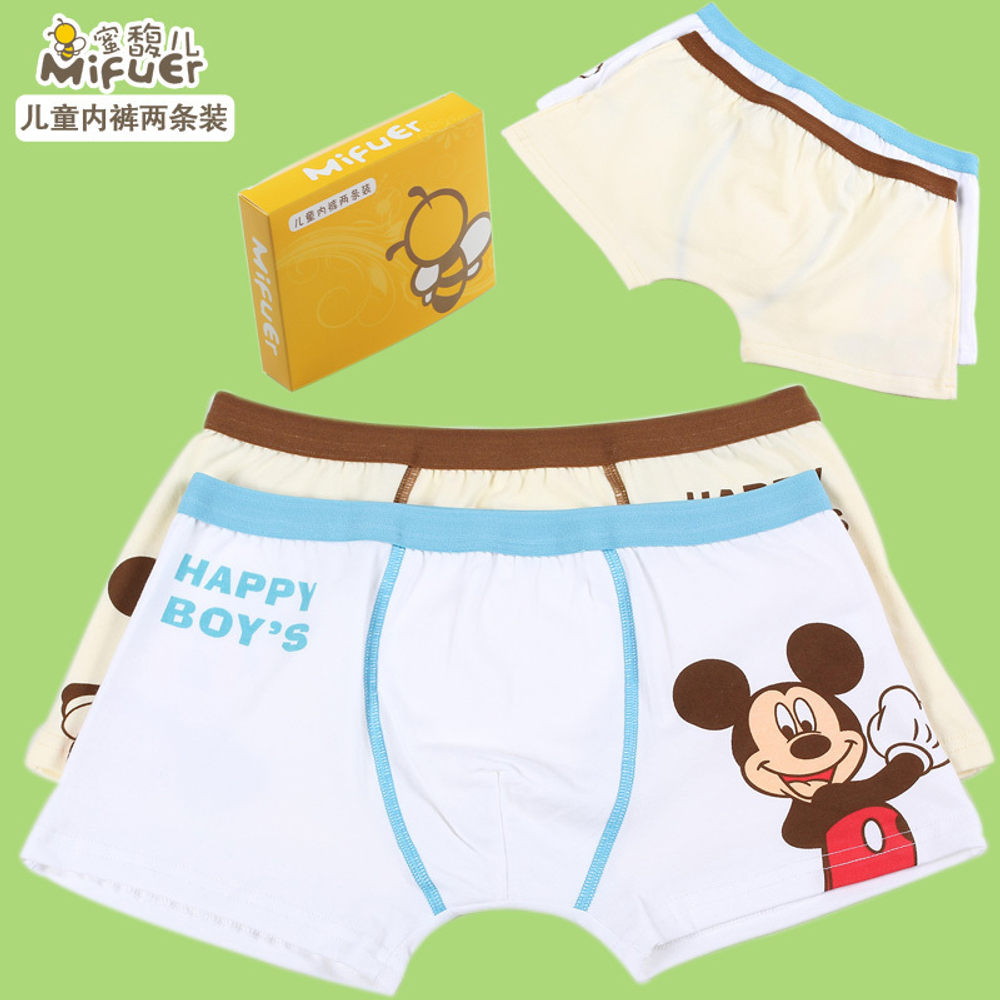 Комплект детских трусиков-шорт с принтом Микки Мауса