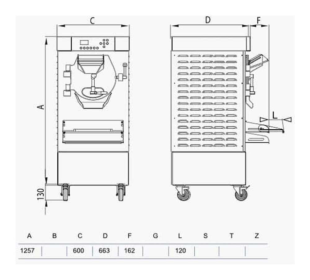 Батч-фризер для мороженого STAF59 HSX400 AW