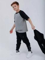 Костюм для мальчика в школу, олимпийка футболка и брюки