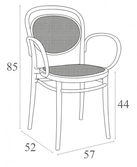 Кресло пластиковое Marcel XL