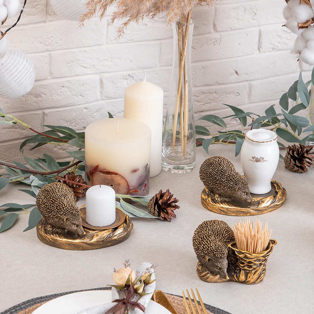 Держатель для зубочисток Ежик Барб Бронза