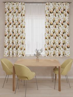 Штора из рогожки Сказка "Сакура" 145х180 см 1 шт