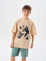 Футболка оверсайз "Крем-брюле" с принтом 7+