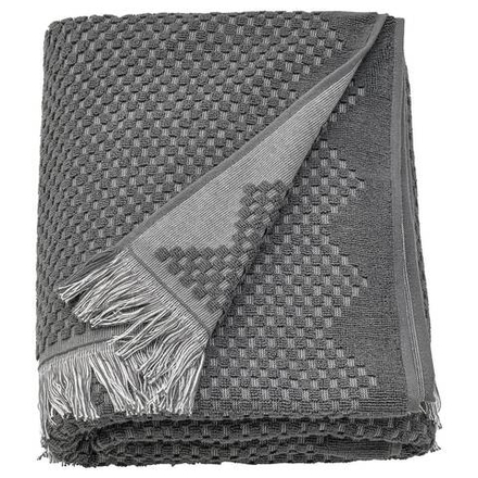 IKEA FJÄLLSTARR  (ИКЕА ФЙÄЛЛСТАРР)  -  Полотенце банное, темно-серое, 100x150 см