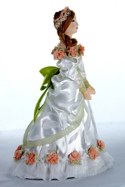 Кукла коллекционная Потешного промысла Дама в бальном платье. 19 в. Петербург