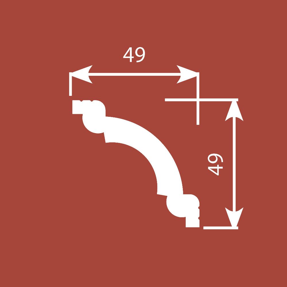 Карниз Ecopolymer, 49x49 мм