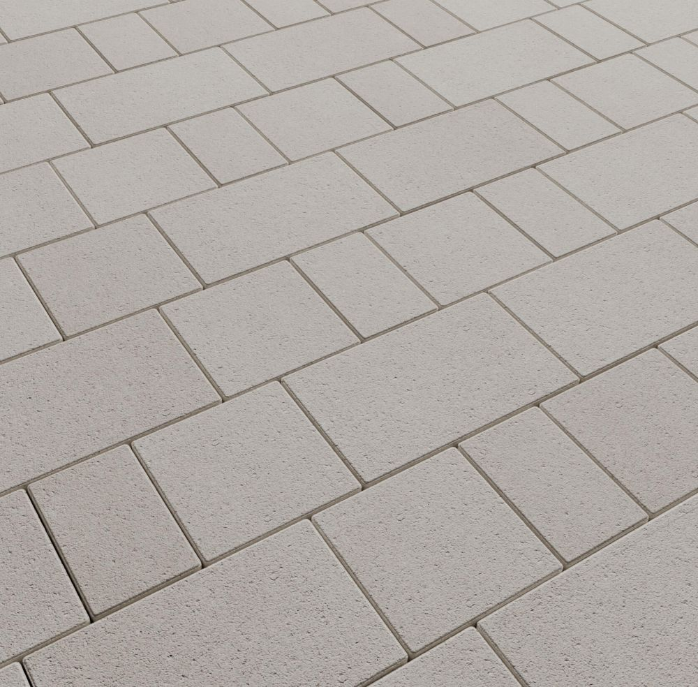 Тротуарная плитка СТАРЫЙ ГОРОД Стандарт Белый, комплект из 3 видов плит
