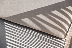 "Канны" лаунж-зона 4-местная из роупа со столиком "Канны" цвета "дуб", основание дуб, роуп бежевый