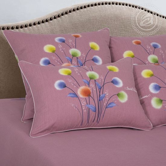 Двуспальный с европростынёй комплект постельного белья Нинель велюр (фуле)