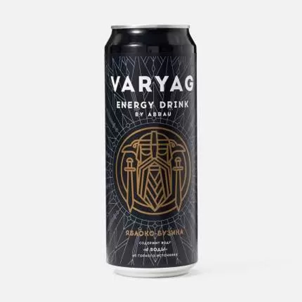 Напиток энергетический Varyag безалкогольный, газированный, Яблоко-Бузина, 500 мл