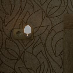 DTL-317 Овал-White-Sensor Светильник-ночник. С фотосенсором день-ночь. Белый. ТМ Uniel