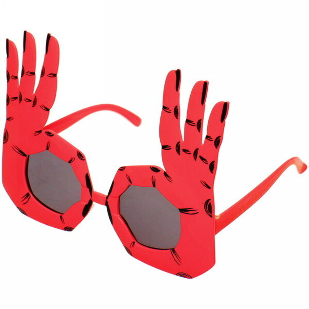 Очки карнавальные «ОК!», красный