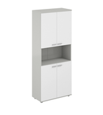 Шкаф высокий для документов с нишей SG.841.SH.WH.WH СИГМА (SIGMA)