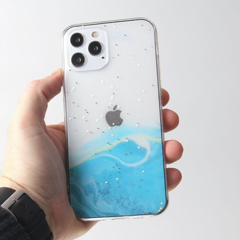 Силиконовый чехол Акварель для iPhone 12, 011856