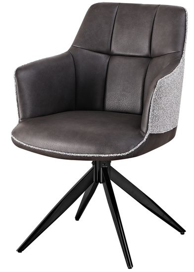 Стул обеденный Naya серый экокожа букле