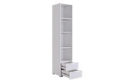Шкаф однодверный "Зефир" 107.01, (Белое дерево/Белый (эмаль)),