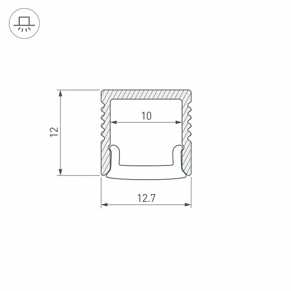 Профиль накладной Arlight FANTOM-BENT 040326(1)