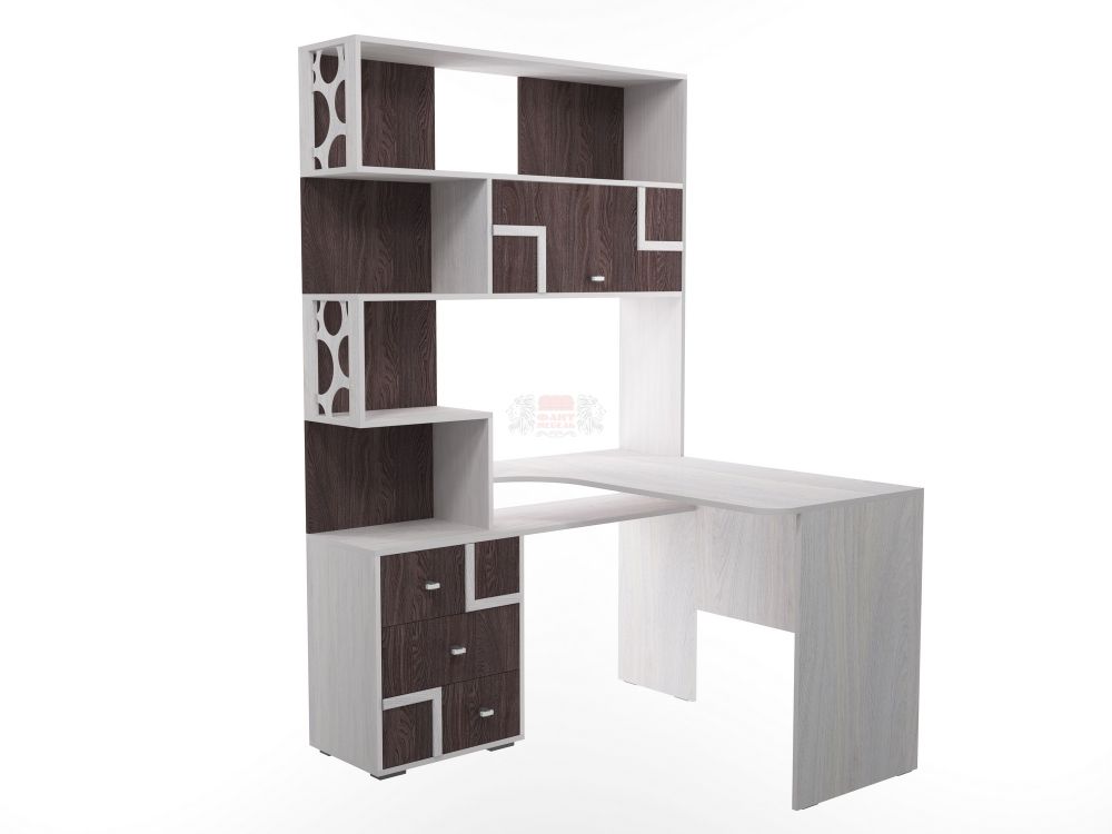 Уголок школьника Омега 16 стол писменный с надстройкой угловой