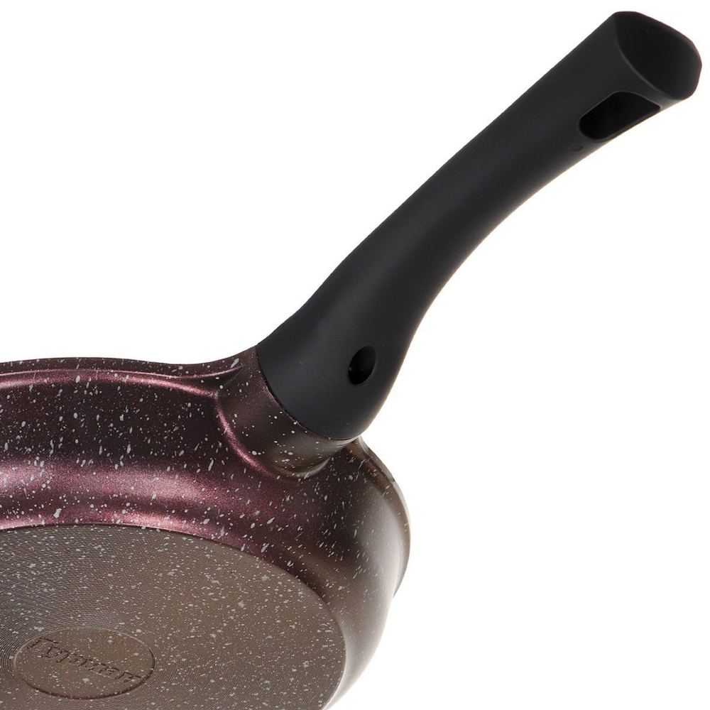 Сковорода алюминий, 24 см, антиприг, Гурман, Мерцание, розовый рубин, ГМ2401 РР