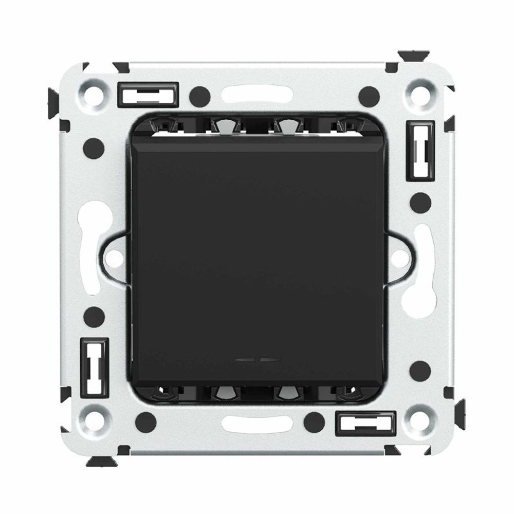 Выключатель 1-кл. СП Avanti "Черный матовый" DKC 4412103