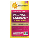 Renew Life, Ultimate Flora™, комплекс для влагалища и мочевыводящих путей, 60 веганских капсул с отсроченным высвобождением